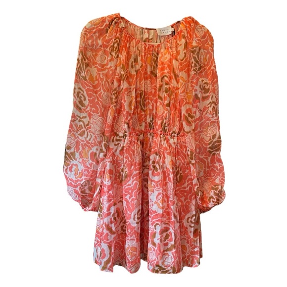 NWT Tanya Taylor’s Balloon Sleeve York Minidress. Color Guavm Multi. Size 0 - Picture 2 of 16